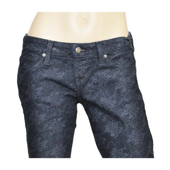 Guess MAXINE Fit Low Rise Leggings Jeans Pants Trousers Floral Print 25/28 Nwt - Picture 2 of 7